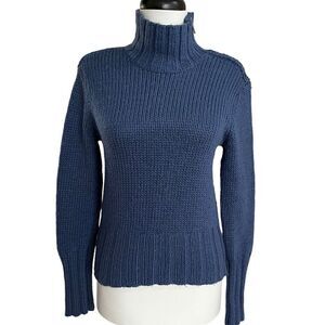 Armani Exchange Wool Zip Mockneck Sweater M Navy Academia Preppy Capsule Y2K